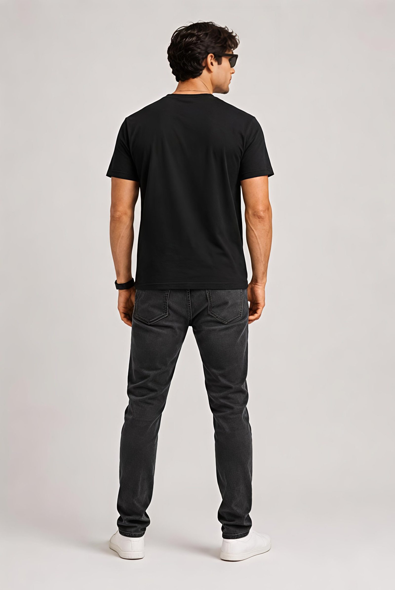 Men's Regular fit Black Doom Graphic Printed T-Shirt
