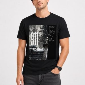 Men's Regular fit Black ITS YOUR LIFE  Graphic Printed T-Shirt