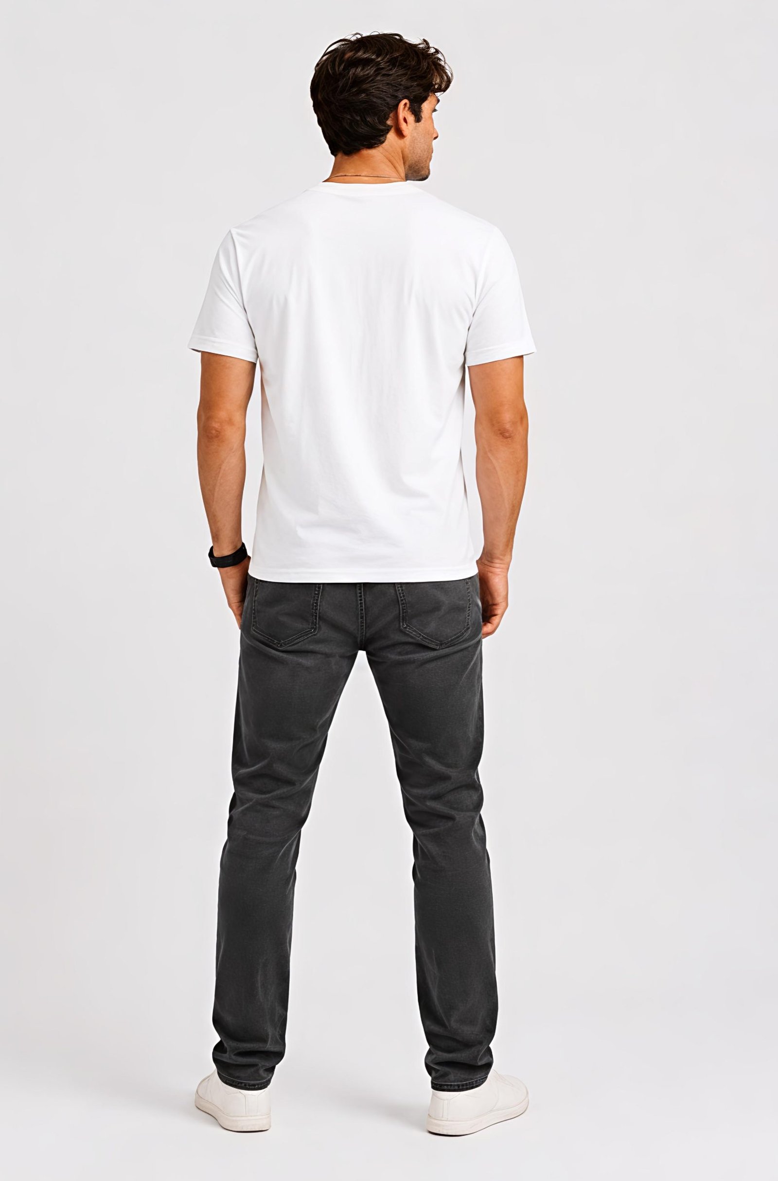 Men's Regular fit White Music Algorithm Graphic Printed T-Shirt
