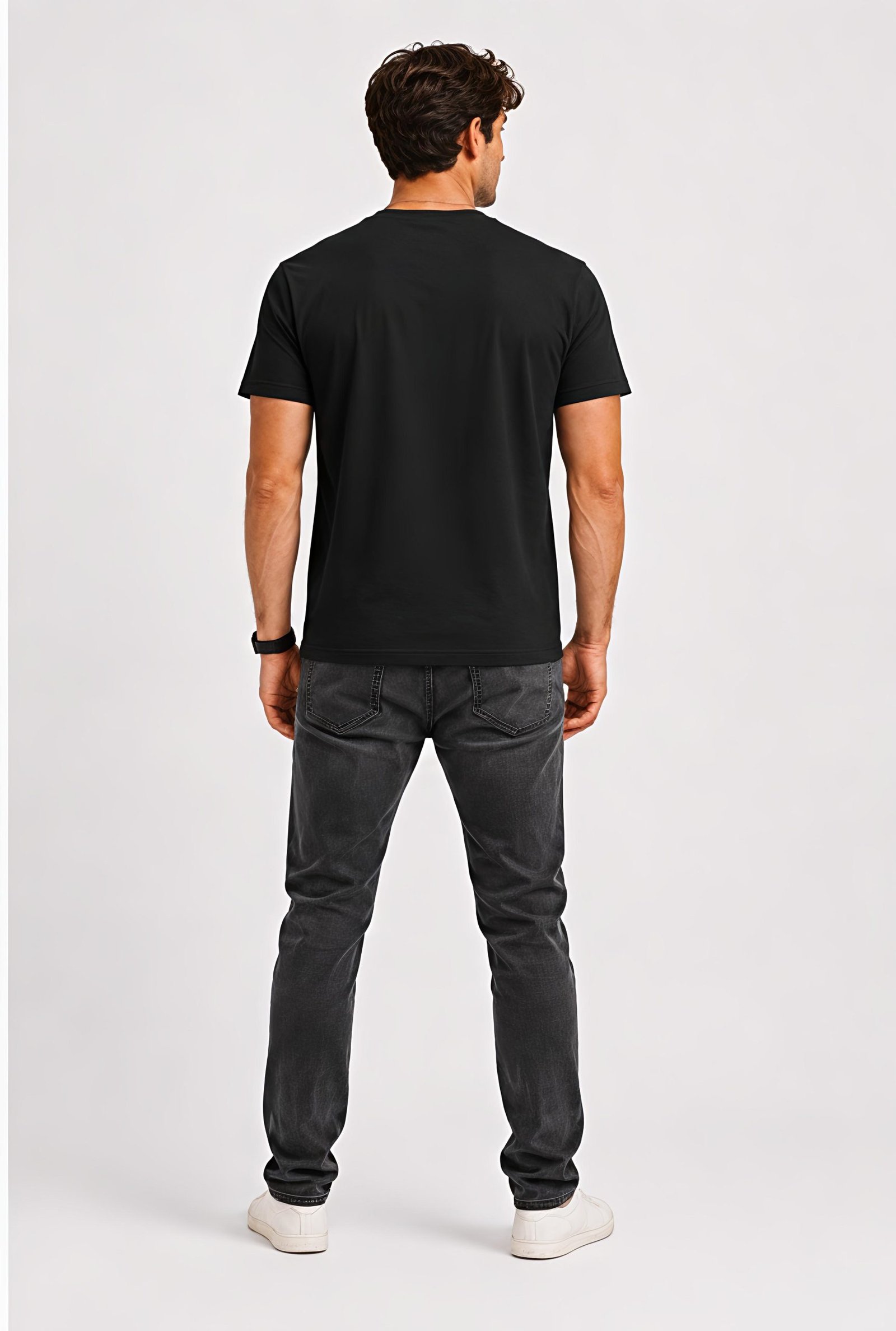 Men's Regular fit Black Sejje Niler Nesha Lagiye Diyeche Mone Graphic Printed T-Shirt