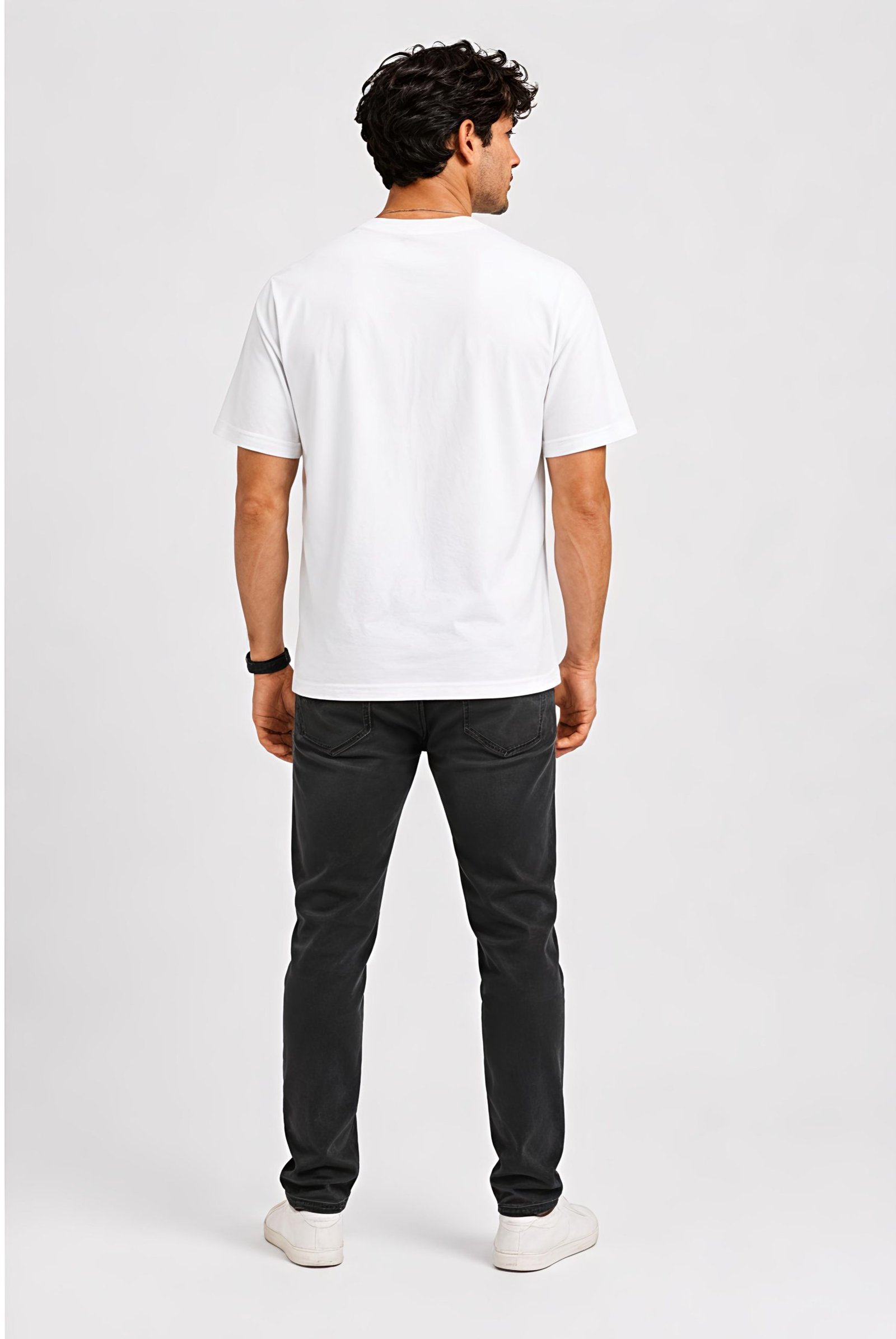 Men's Regular fit White Tom Graphic Printed T-Shirt