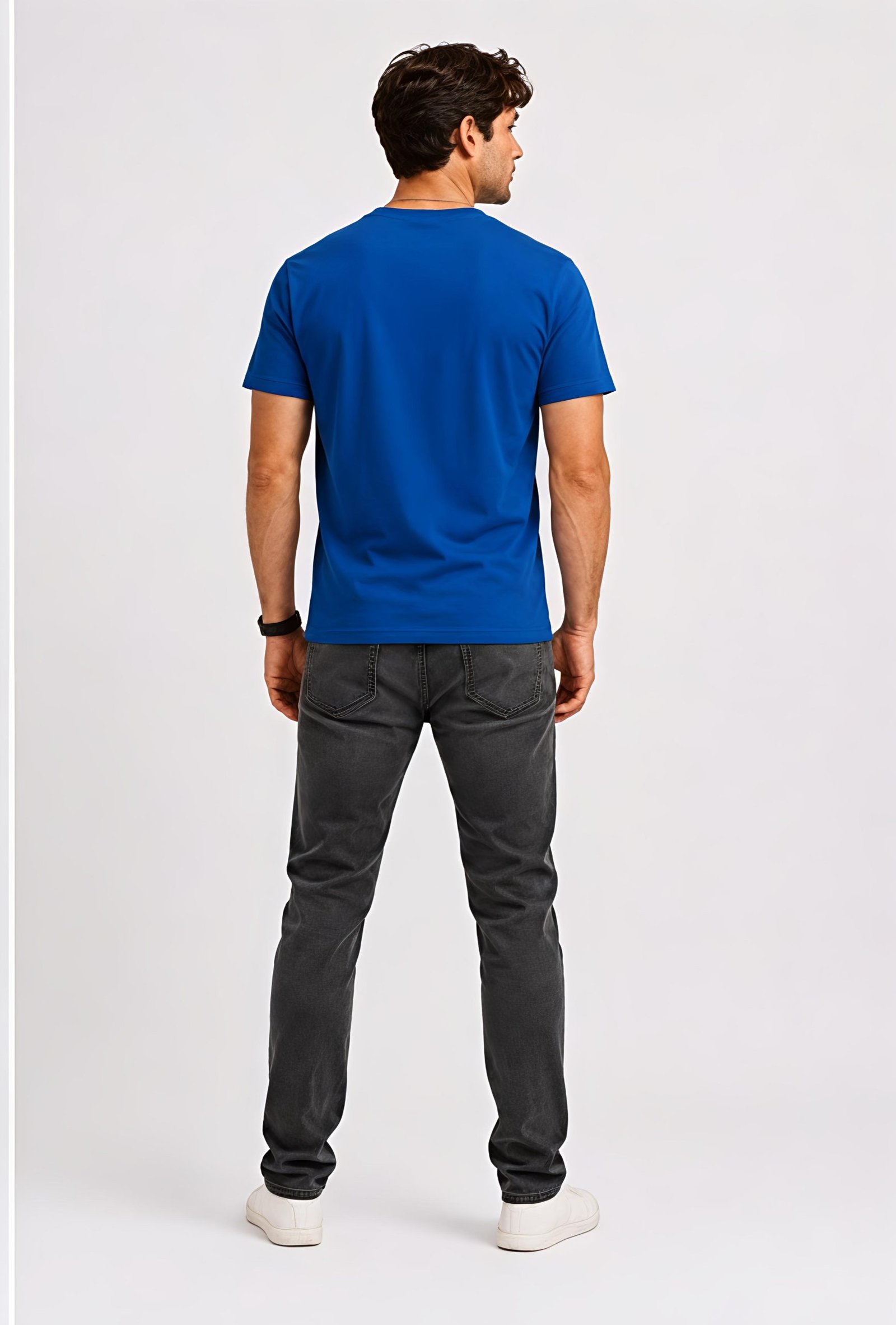Men's Regular fit Blue Doom Graphic Printed T-Shirt